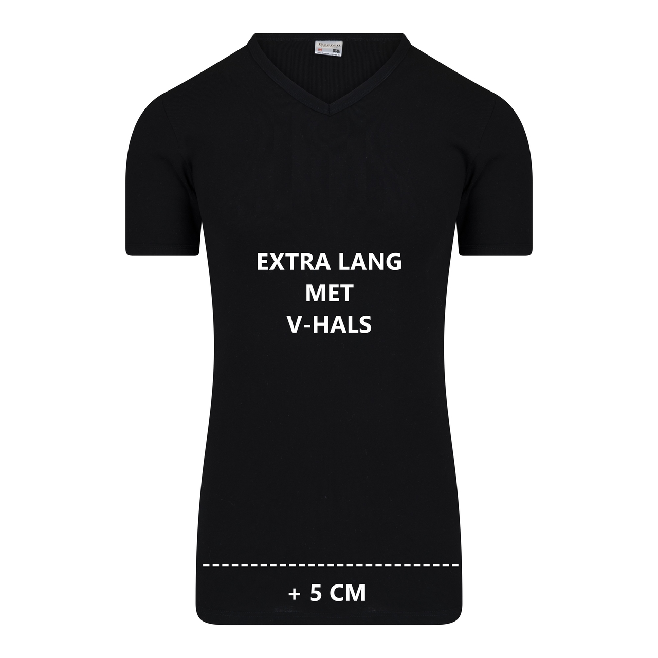 T shirt v hals extra lang hot sale